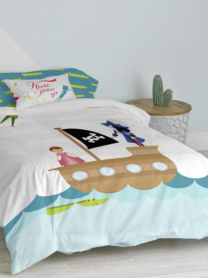 Parure housse de couette 2 pièces Flying boy "Happyfriday" Blanc - Kiabi