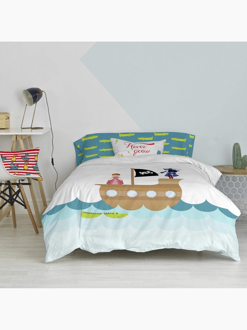 Parure housse de couette 2 pièces Flying boy "Happyfriday" Multicolore - Kiabi