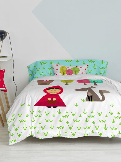 Parure housse de couette 2 pièces Grandma "Happyfriday" - Kiabi