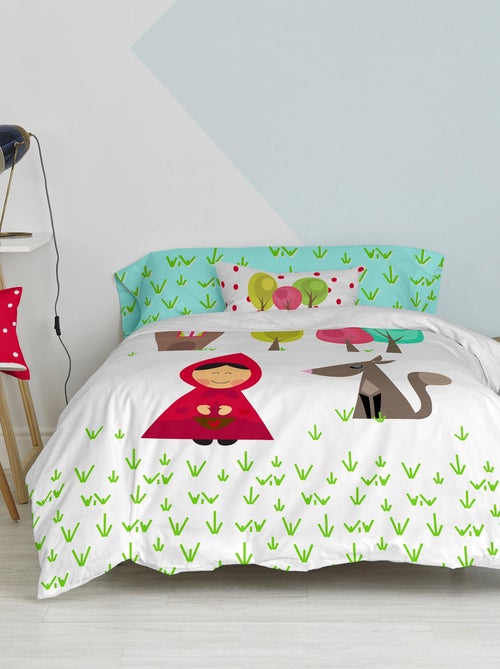 Parure housse de couette 2 pièces Grandma "Happyfriday" - Kiabi