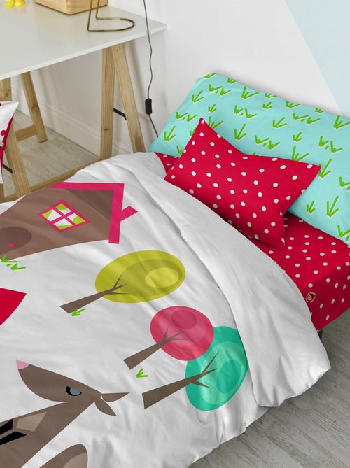 Parure housse de couette 2 pièces Grandma "Happyfriday" - Kiabi