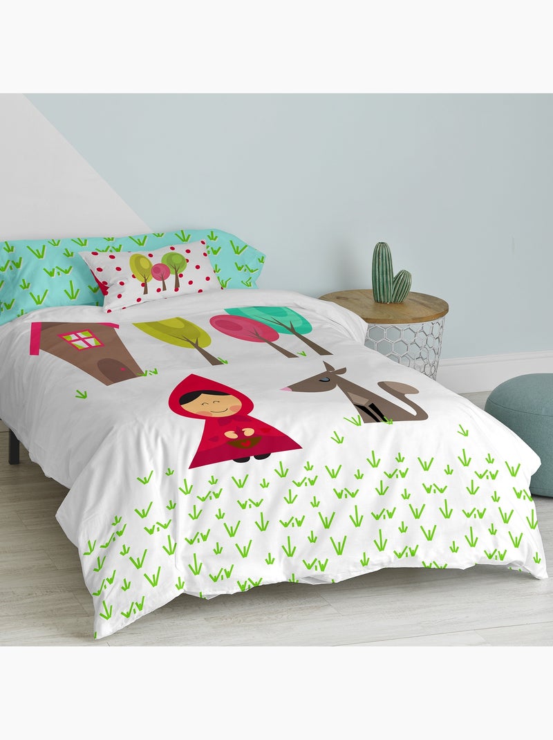 Parure housse de couette 2 pièces Grandma "Happyfriday" Multicolore - Kiabi