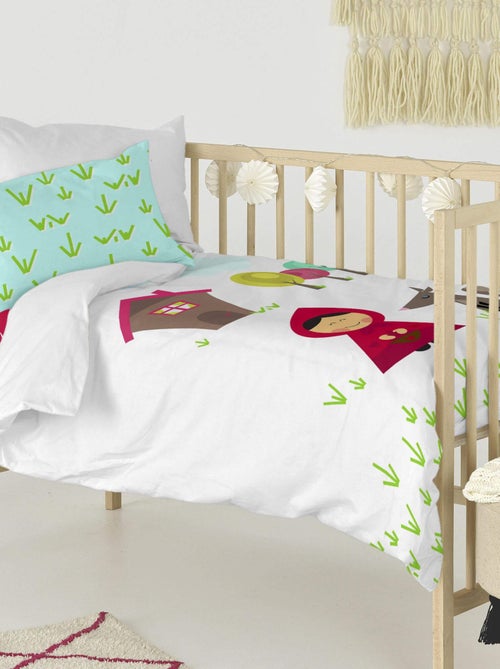 Parure housse de couette 2 pièces Grandma Lit Bébé "Happyfriday" - Kiabi