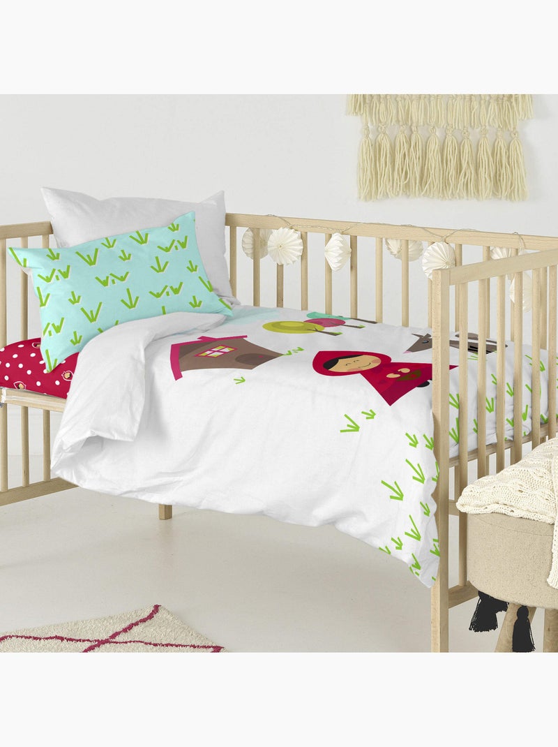 Parure housse de couette 2 pièces Grandma Lit Bébé "Happyfriday" Multicolore - Kiabi