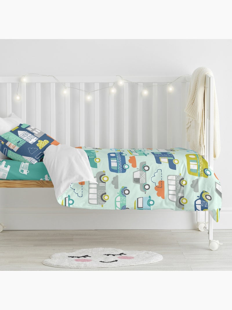 Parure housse de couette 2 pièces holidays lit bébé "happyfriday" Multicolore - Kiabi