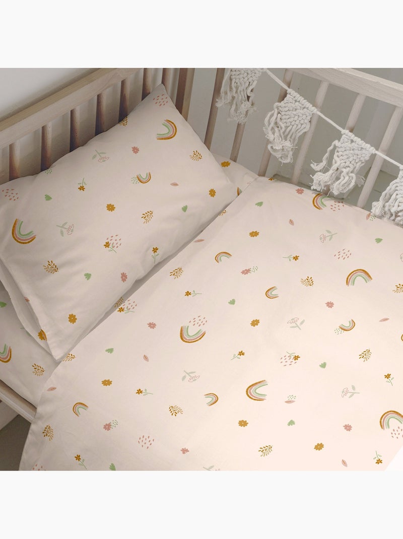 Parure housse de couette 2 pièces Iris "Happyfriday" Multicolore - Kiabi
