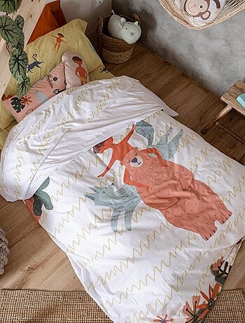 Parure housse de couette 2 pièces Jungle life "Happyfriday