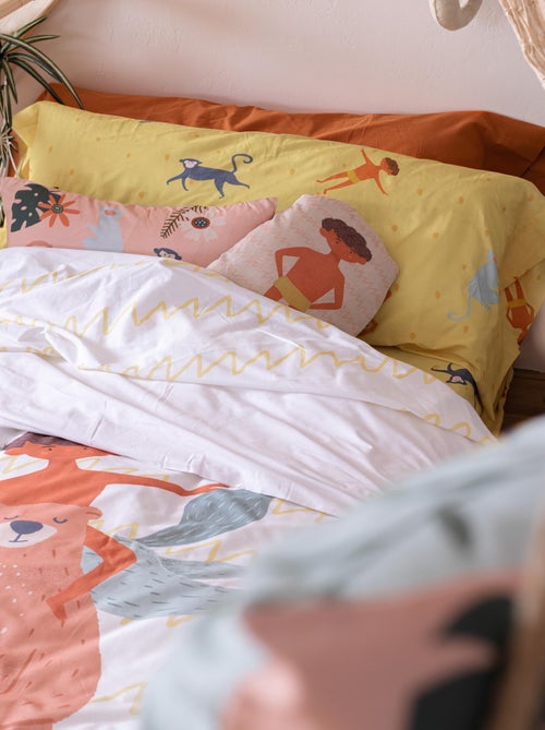 Parure housse de couette 2 pièces Jungle life "Happyfriday" - Kiabi
