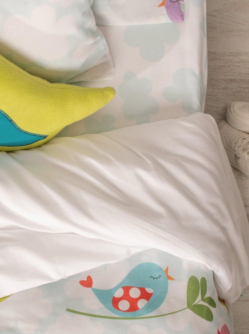 Parure housse de couette 2 pièces Little birds "Happyfriday" - Kiabi
