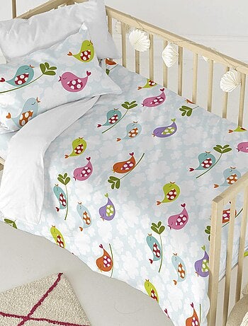 Parure housse de couette 2 pièces Little birds Lit Bébé "Happyfriday