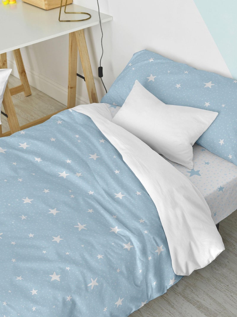 Parure housse de couette 2 pièces Little star "Happyfriday" Bleu - Kiabi