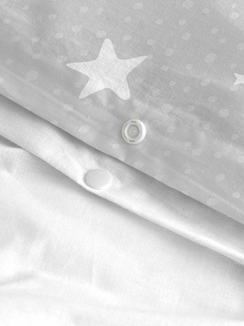 Parure housse de couette 2 pièces Little star "Happyfriday" Gris - Kiabi