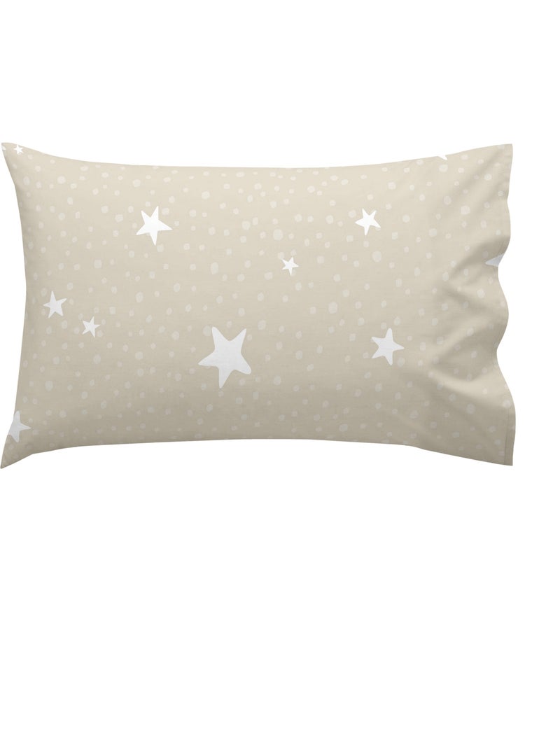 Parure housse de couette 2 pièces Little star Lit Bébé "Happyfriday" Beige - Kiabi