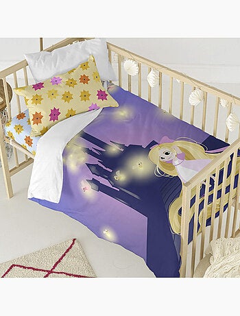 Parure housse de couette 2 pièces long braid "happyfriday