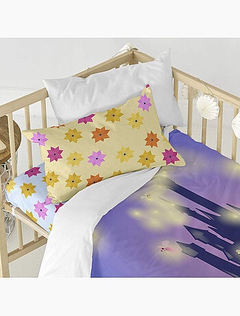 Parure housse de couette 2 pièces long braid "happyfriday