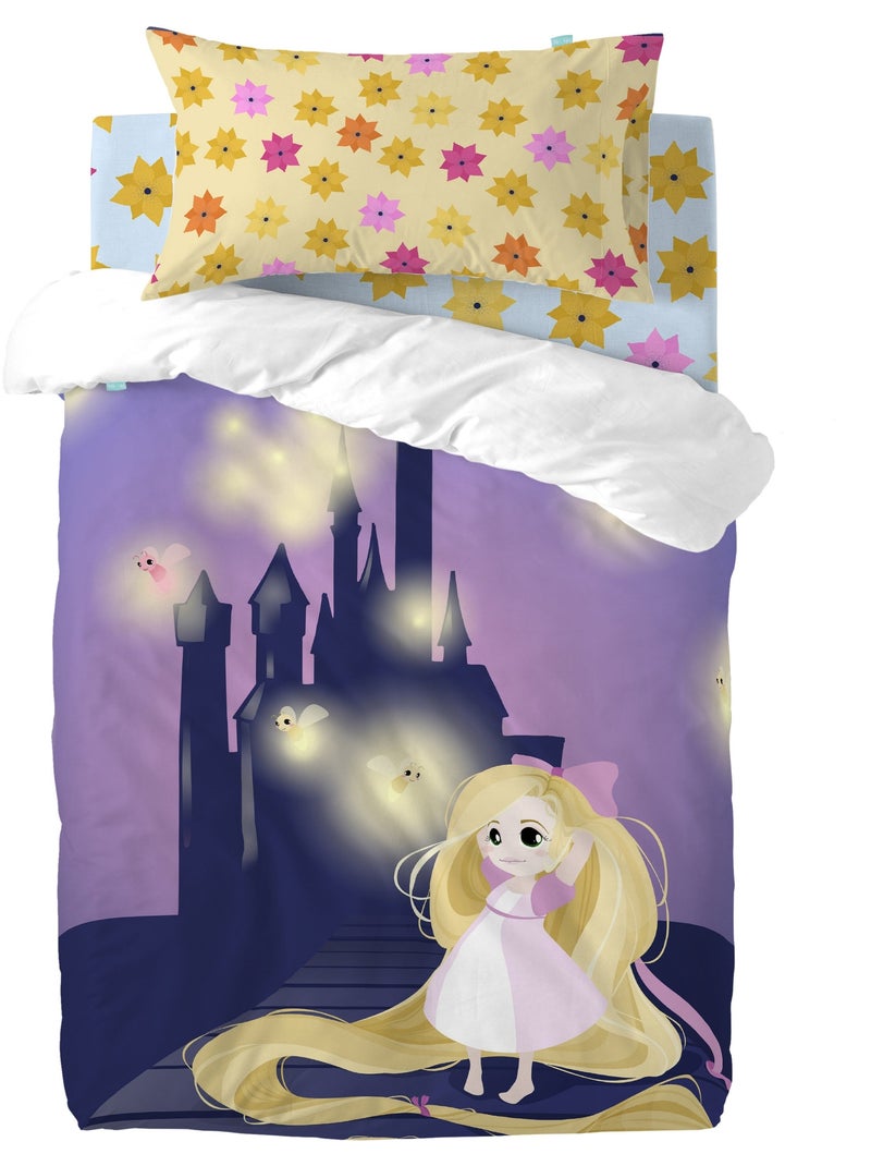 Parure housse de couette 2 pièces Long braid "Happyfriday" Multicolore - Kiabi