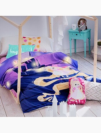 Parure housse de couette 2 pièces Long braid "Happyfriday