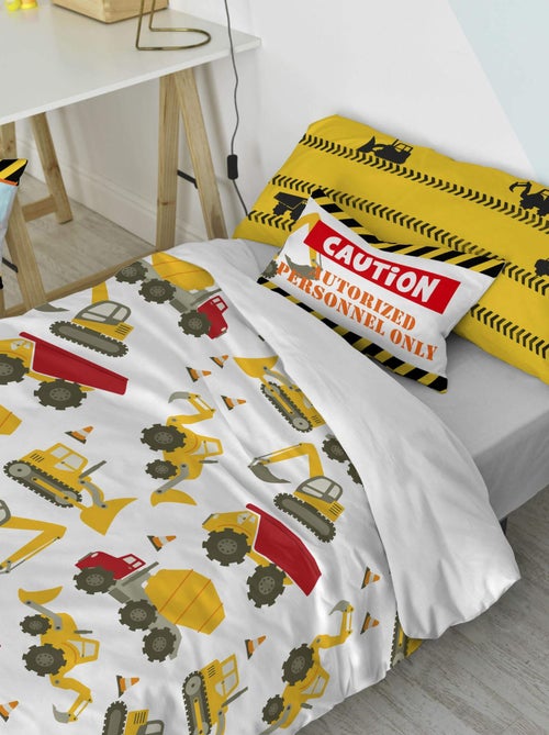 Parure housse de couette 2 pièces Machinery "Happyfriday" - Kiabi