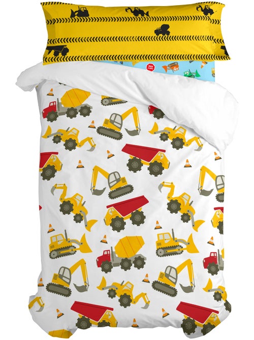 Parure housse de couette 2 pièces Machinery "Happyfriday" - Kiabi