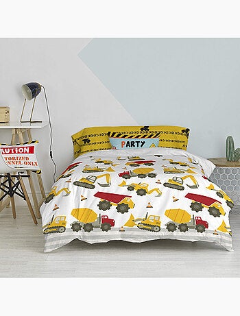 Parure housse de couette 2 pièces Machinery "Happyfriday