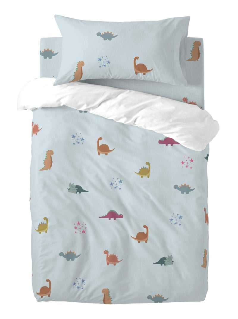 Parure housse de couette 2 pièces Mini dinosaur "Happyfriday" Blanc - Kiabi