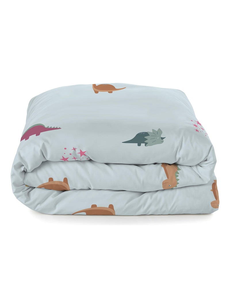 Parure housse de couette 2 pièces Mini dinosaur "Happyfriday" Blanc - Kiabi