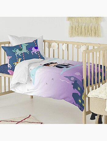 Parure housse de couette 2 pièces nanny "happyfriday