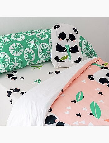 Parure housse de couette 2 pièces Panda garden "Happyfriday