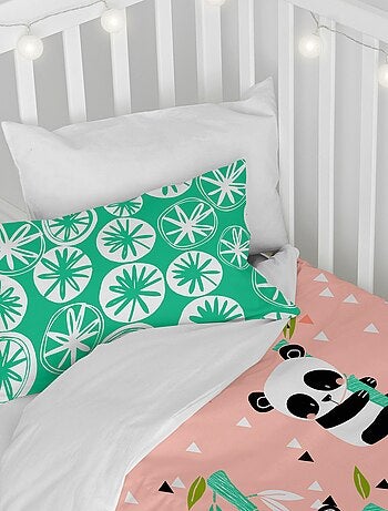 Parure housse de couette 2 pièces Panda garden Lit Bébé "Happyfriday