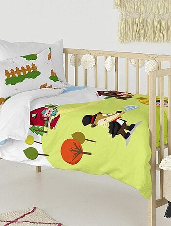 Parure housse de couette 2 pièces Piggys Berceau "Happyfriday