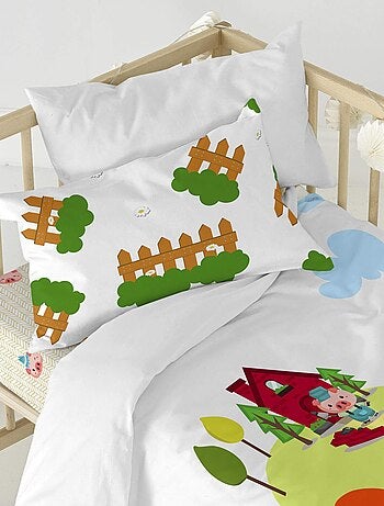 Parure housse de couette 2 pièces Piggys Berceau "Happyfriday