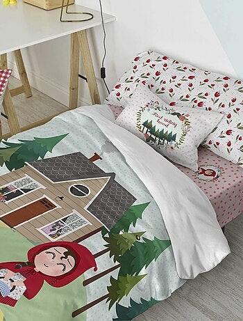 Parure housse de couette 2 pièces Red riding hood "Happyfriday