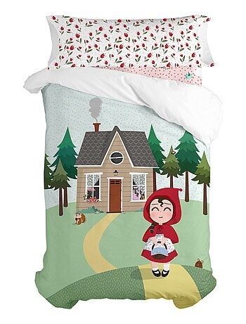Parure housse de couette 2 pièces Red riding hood "Happyfriday