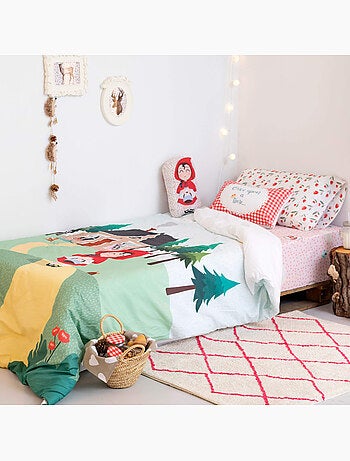 Parure housse de couette 2 pièces Red riding hood "Happyfriday