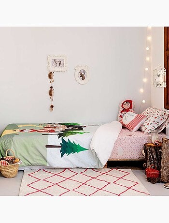 Parure housse de couette 2 pièces Red riding hood "Happyfriday