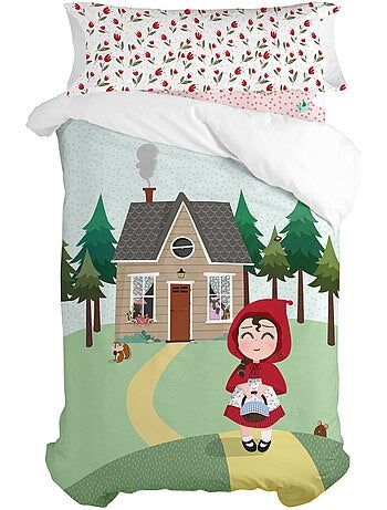 Parure housse de couette 2 pièces Red riding hood "Happyfriday