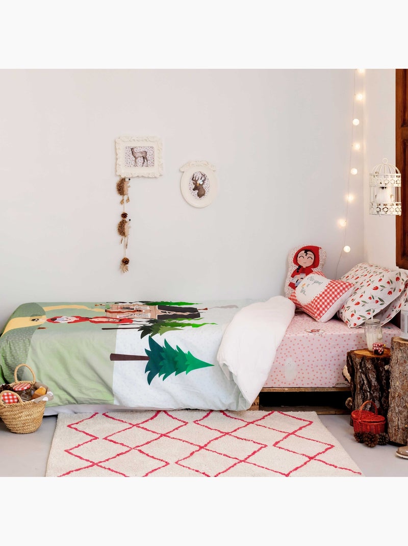 Parure housse de couette 2 pièces Red riding hood "Happyfriday" Multicolore - Kiabi