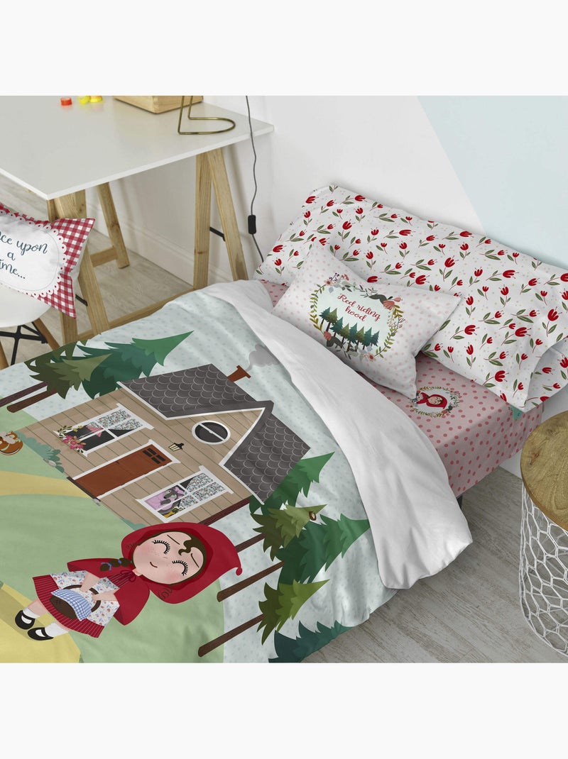 Parure housse de couette 2 pièces Red riding hood "Happyfriday" Multicolore - Kiabi