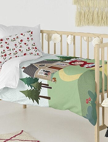 Parure housse de couette 2 pièces Red riding hood Lit Bébé "Happyfriday