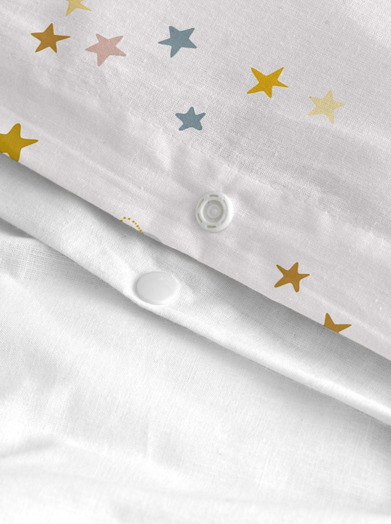 Parure housse de couette 2 pièces Saturn "Happyfriday" Blanc - Kiabi