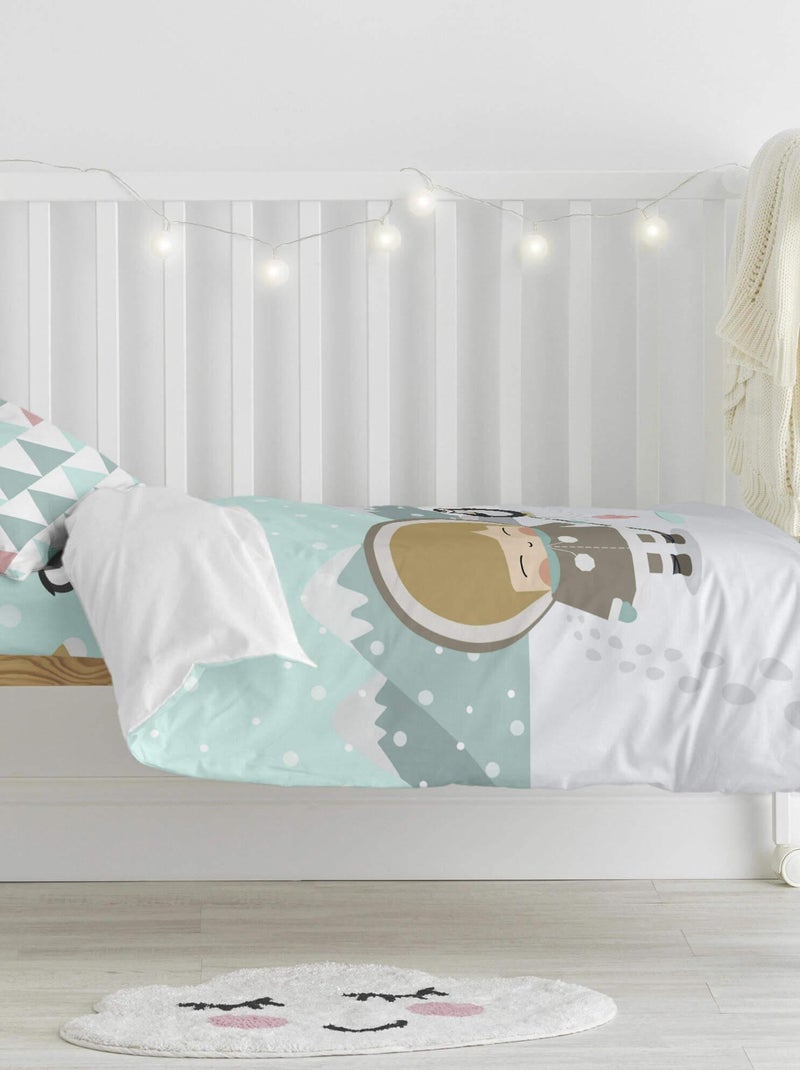 Parure housse de couette 2 pièces Skymo day "Happyfriday" Multicolore - Kiabi