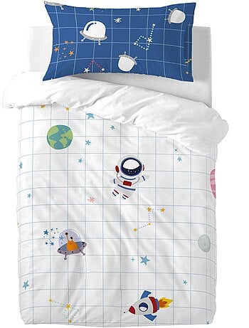 Parure housse de couette 2 pièces Space explorer "Happyfriday