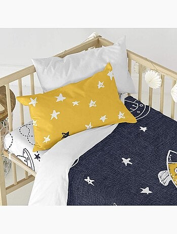 Parure housse de couette 2 pièces starspace berceau "happyfriday