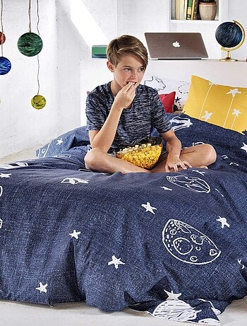 Parure housse de couette 2 pièces Starspace "Happyfriday