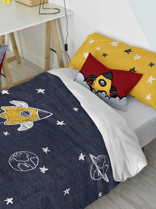 Parure housse de couette 2 pièces Starspace "Happyfriday" - Kiabi Parure housse de couette 2 pièces Starspace "Happyfriday" - Kiabi