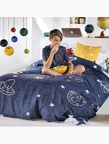 Parure housse de couette 2 pièces Starspace "Happyfriday