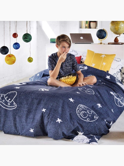 Parure housse de couette 2 pièces Starspace "Happyfriday" - Kiabi