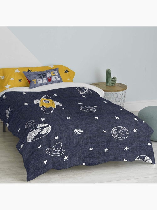 Parure housse de couette 2 pièces Starspace "Happyfriday" - Kiabi
