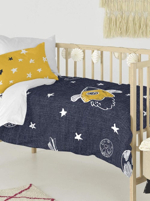 Parure housse de couette 2 pièces Starspace Lit Bébé "Happyfriday" - Kiabi