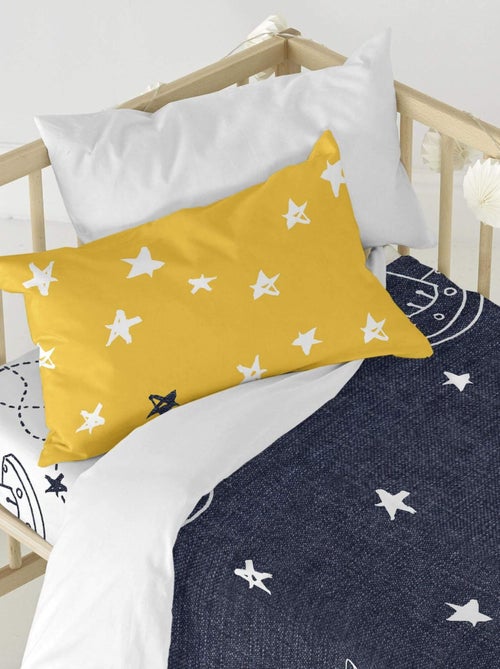 Parure housse de couette 2 pièces Starspace Lit Bébé "Happyfriday" - Kiabi